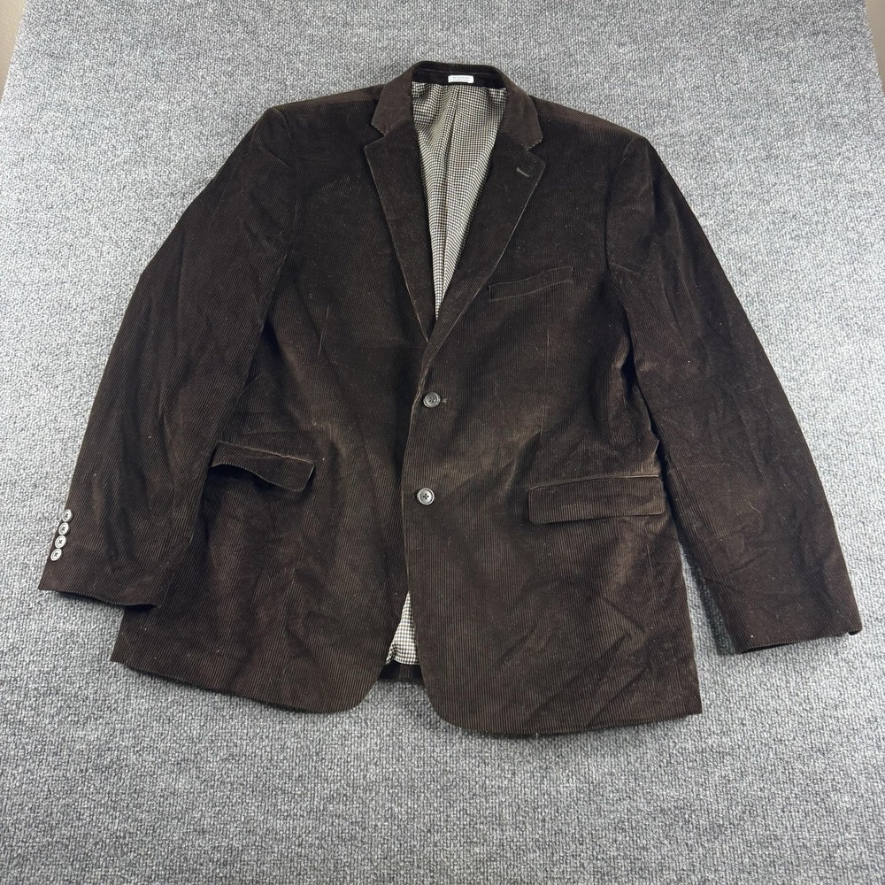 Saddlebred Blazer Mens 46 Brown Corduroy Cotton Sport Coat 2 Button Jacket